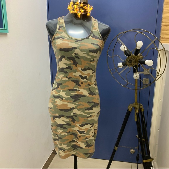 ⚡️ FOREVER 21 Army Print Stretchable Dress - Picture 7 of 10